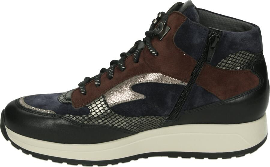 Durea 9842 K Hoge sneakers Veterboots Dames veterschoenen Dames sneakersHalf-hoge schoenen Zwart - Foto 3