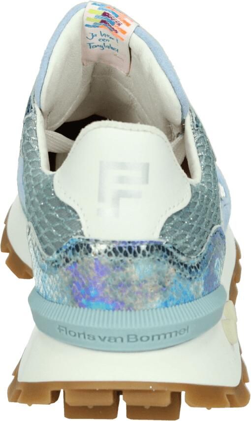 FLORIS VAN BOMMEL Lage Sneakers Dames Sfw-10157 Blokki Suède Blauw - Foto 4
