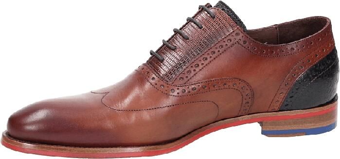 Floris van Bommel De Stapper 03.00 leren veterschoenen donker cognac - Foto 5