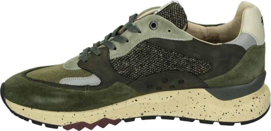FLORIS VAN BOMMEL Lage Sneakers Heren Sfm-10154 De Treener Textiel Groen - Foto 13
