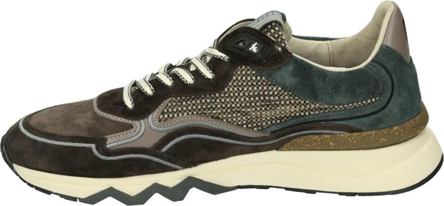 FLORIS VAN BOMMEL Lage Sneakers Heren Sfm-10198 De Zager Textiel Bruin - Foto 16