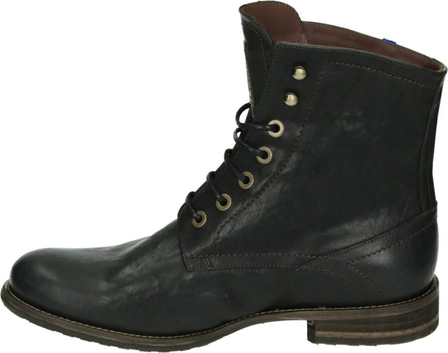 Floris van Bommel FERRI 01.29 Volwassenen Heren sneakers Heren veterschoenVrije tijd half-hoog Zwart - Foto 2