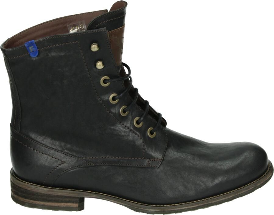Floris van Bommel FERRI 01.29 Volwassenen Heren sneakers Heren veterschoenVrije tijd half-hoog Zwart