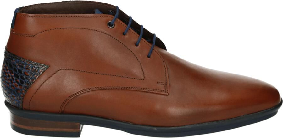 Floris van Bommel Zakelijke Midden Cognac Leren Schoenen