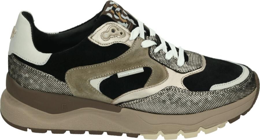 Floris van Bommel Sneakers laag 'Treni 02' lichtbeige donkerbeige goud zwart - Foto 10