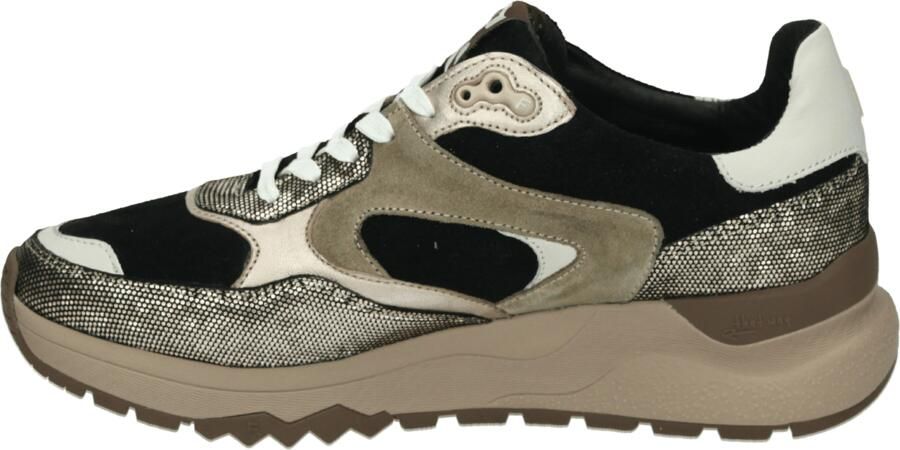 Floris van Bommel Sneakers laag 'Treni 02' lichtbeige donkerbeige goud zwart - Foto 13