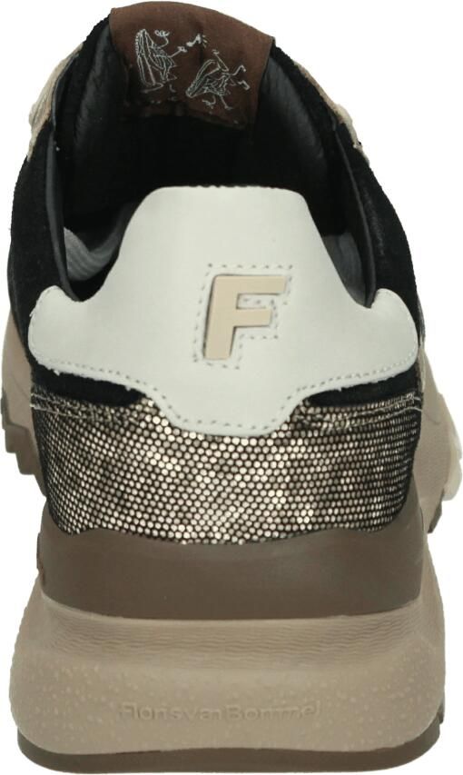Floris van Bommel Sneakers laag 'Treni 02' lichtbeige donkerbeige goud zwart - Foto 12