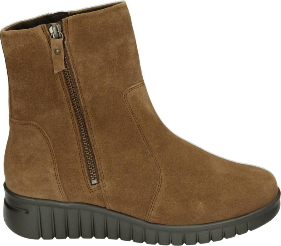 Hartjes Suede Bruine Enkellaarzen Dames Bruin