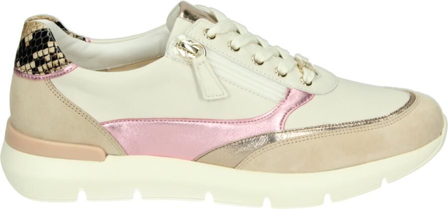 Hassi-A Hassia 301357 BORDEAUX Lage sneakers Dames sneakers Wit beige