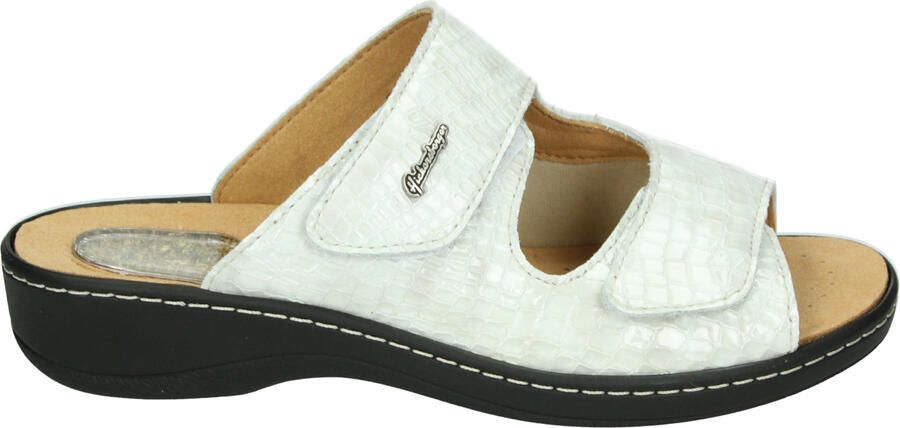 Hickersberger 7170~~~~~~~~~~~~~~~~~~~~~~~~~~ Dames slippers Wit beige