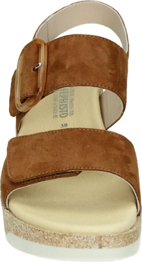 Mephisto GIULIA~VELCALF~~~~~~~~~~~~~~~~ Sandalen met hak Dames Sandalen Cognac - Foto 3
