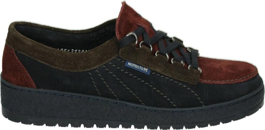 Mephisto LADY~VELOURS~~~~~~~~~~~~~~~~~~ Dames veterschoenen Blauw