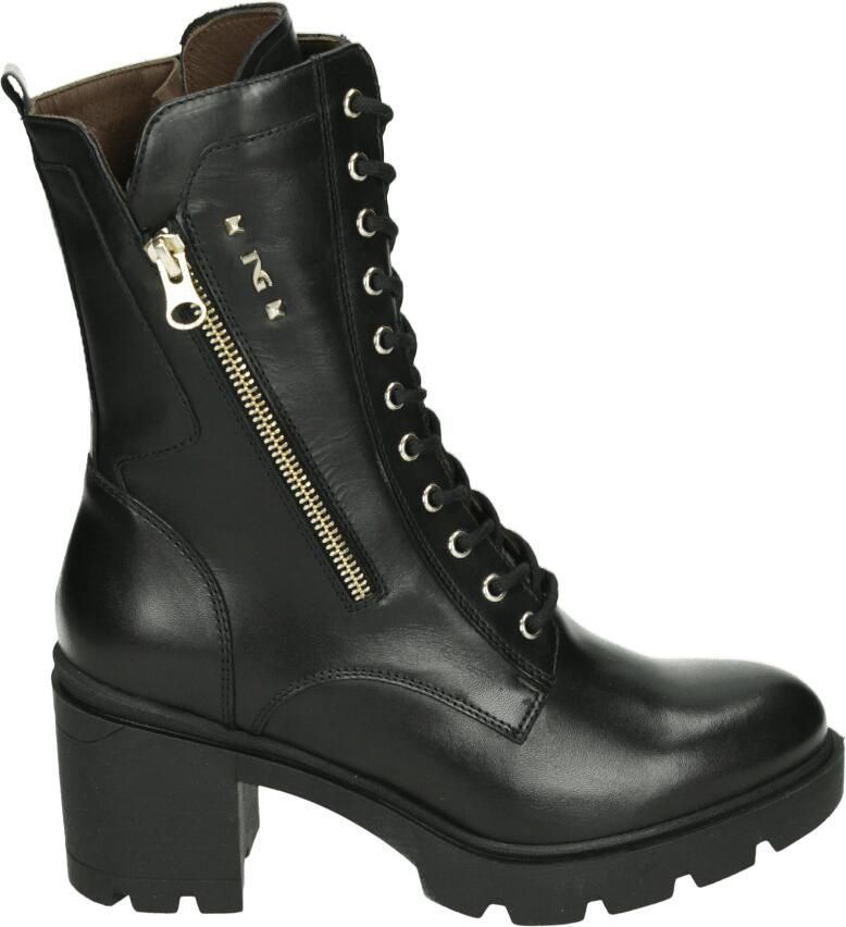 Nero Giardini I514881D Hoge sneakers Veterboots Dames veterschoenen Dames sneakersHalf-hoge schoenen Zwart