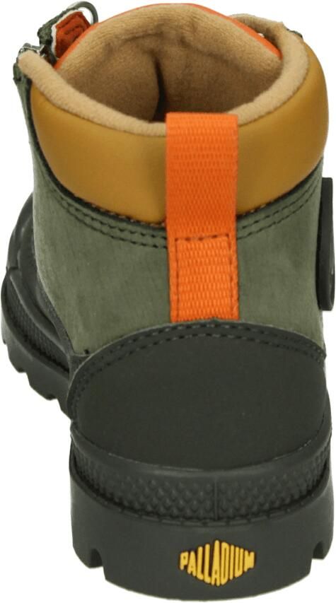Palladium leren veterschoenen met profielzool donkergroen oranje Leer - Foto 4
