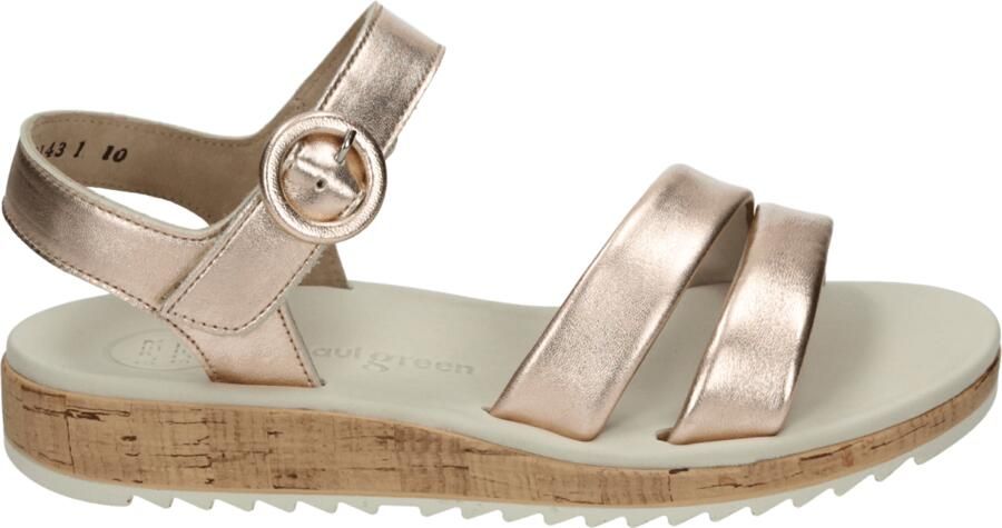 Paul Green 6112~~~~~~~~~~~~~~~~~~~~~~~~~~ Platte sandalen Dames Sandalen Metallics