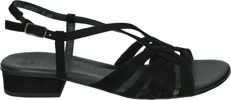 Paul Green 6147~~~~~~~~~~~~~~~~~~~~~~~~~~ Platte sandalen Dames Sandalen Zwart
