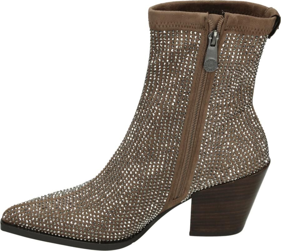Pedro Miralles Taupe Suède Enkellaarzen met Zilveren Studs Beige Dames - Foto 2