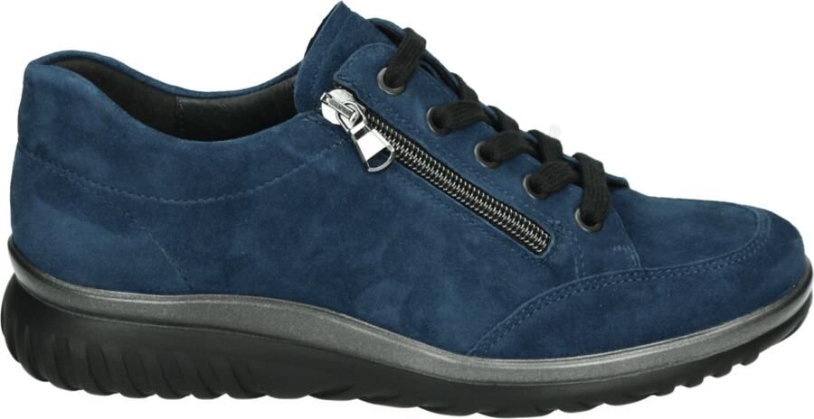 Semler Blauwe Suède Sportieve Lage Schoenen
