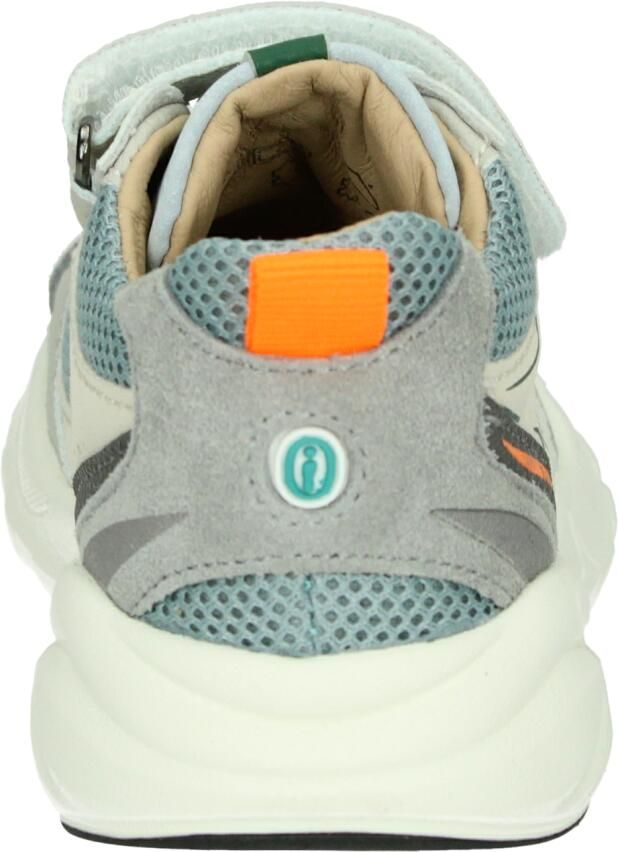 Shoesme Grijs Sneakertje Sneakers Kinderen Jongens Grey Orange Microfiber leer - Foto 4