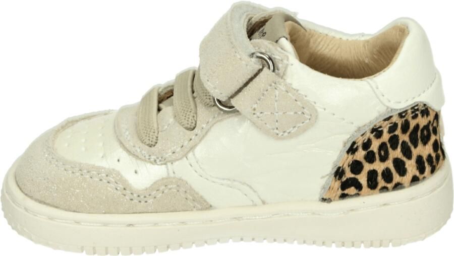 Shoesme Beige Sneakertje Met Panterprint Sneakers Kinderen Meisjes Beige Leopard Microfiber leer