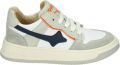 Shoesme Grijze Sneaker Sneakers Kinderen Grey Blue Orange Suède - Wit