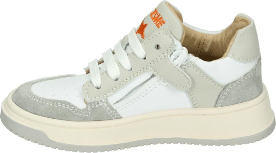 Shoesme Grijze Sneaker Sneakers Kinderen Grey Blue Orange Suède - Foto 4