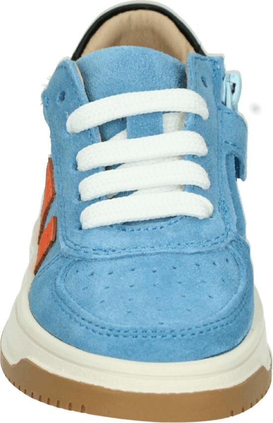 Shoesme Blauwe Sneaker Sneakers Kinderen BLUE ORANGE Suède - Foto 2