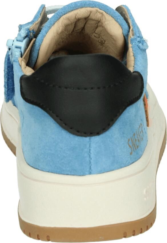 Shoesme Blauwe Sneaker Sneakers Kinderen BLUE ORANGE Suède - Foto 3
