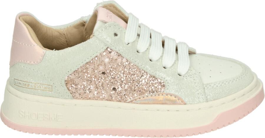 Shoesme Roze Sneaker Met Glitters Sneakers Kinderen Beige Pink Glitter Pailletten