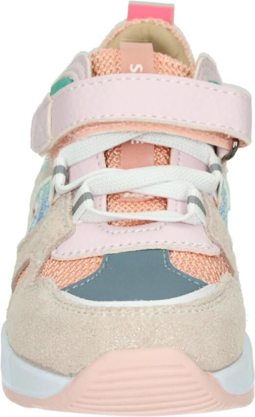 Shoesme Roze-Oranje Sneaker Sneakers Kinderen Meisjes Peach Pink Microfiber leer - Foto 2