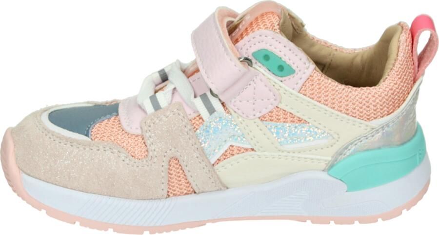 Shoesme Roze-Oranje Sneaker Sneakers Kinderen Meisjes Peach Pink Microfiber leer - Foto 5