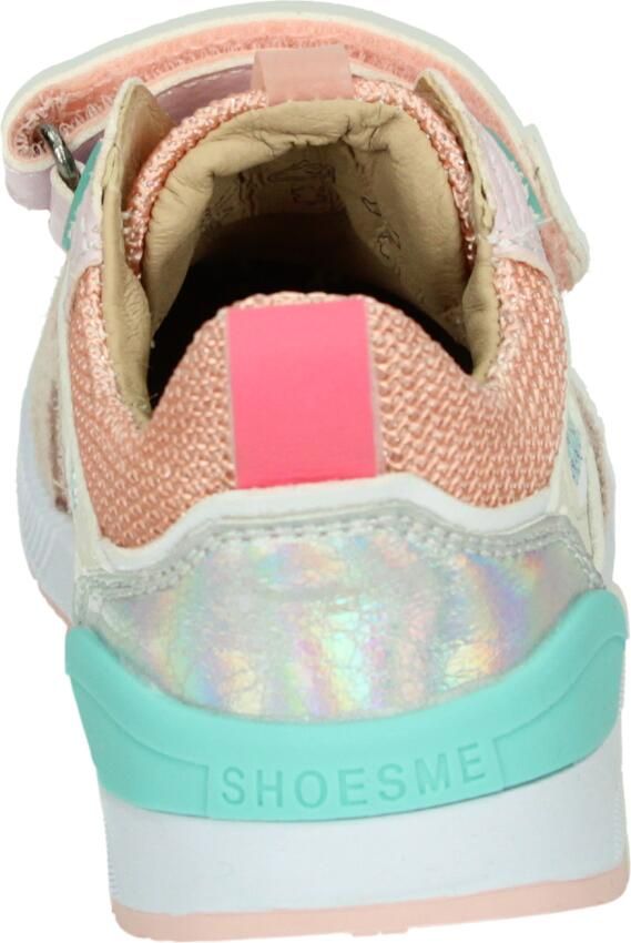 Shoesme Roze-Oranje Sneaker Sneakers Kinderen Meisjes Peach Pink Microfiber leer - Foto 3