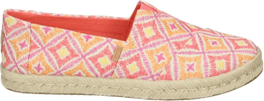TOMS Espadrilles Dames Alpargata R Print Textiel Roze
