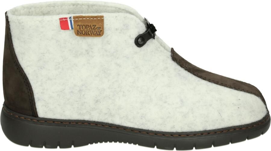 Topaz of Norway LUNDE~WOOL~~~~~~~~~~~~~~~~~~~~ pantoffels pantoffels Grijs - Foto 4