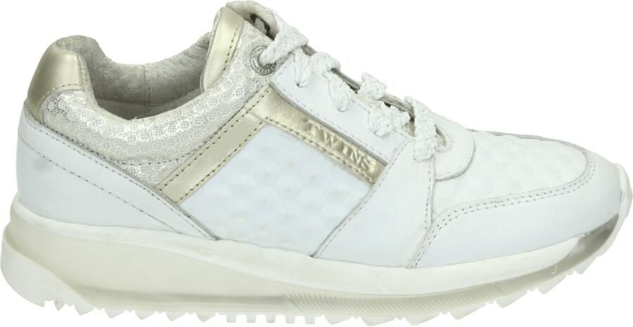 Twins 320157~~~~~~~~~~~~~~~~~~~~~~~~ Lage schoenenKindersneakers Wit beige