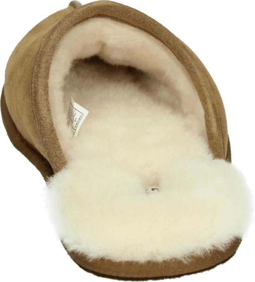 UGG Pantoffels Heren Sloffen Instappers Wol Harde zool Open hiel 1101111 Cognac - Foto 3