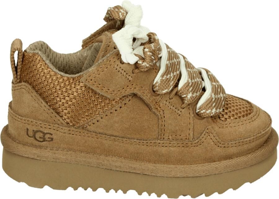 Ugg Lo Lowmel Trainer in Brown Suede Textiel