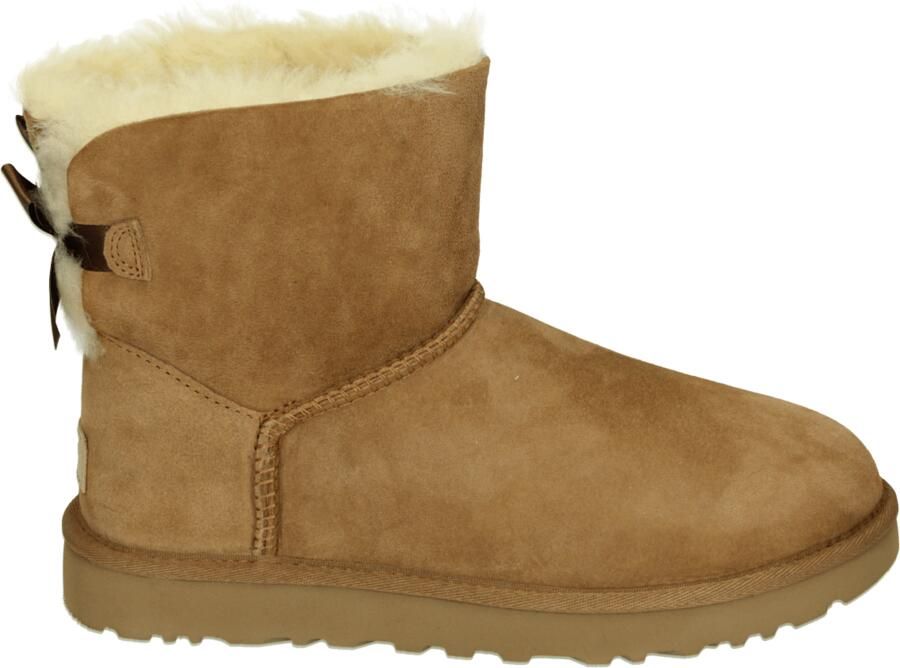 Ugg Dameslaarzen van omgekeerd schapenleer en suède voor herfst winter Beige Dames