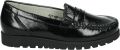 WALDLÄUFER Mocassins 'Slipper Damen 549002-143-001 Lackleder in schwarz' zwart - Zwart