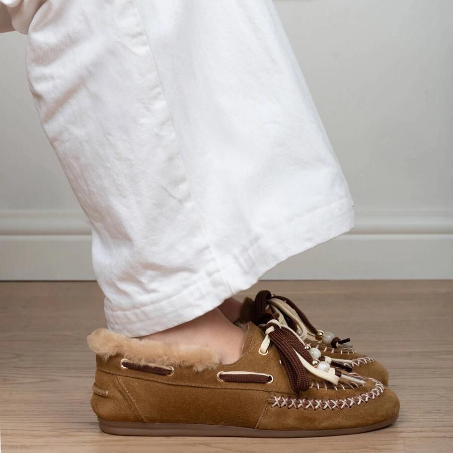 Poelman Kyra suède bootschoenen cognac - Foto 2