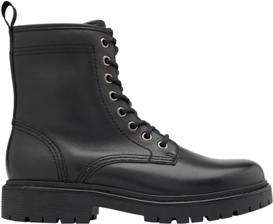 5th Avenue gevoerde leren veterboots zwart