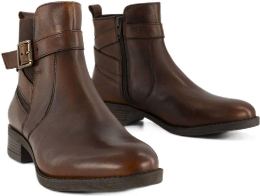 5th Avenue leren enkellaarzen bruin - Foto 2