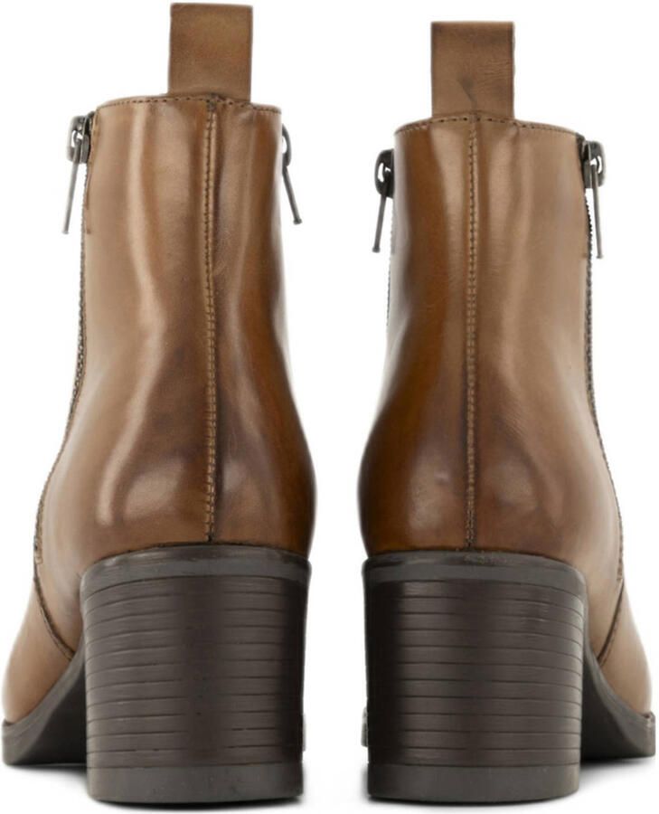 5th Avenue leren enkellaarzen cognac - Foto 2