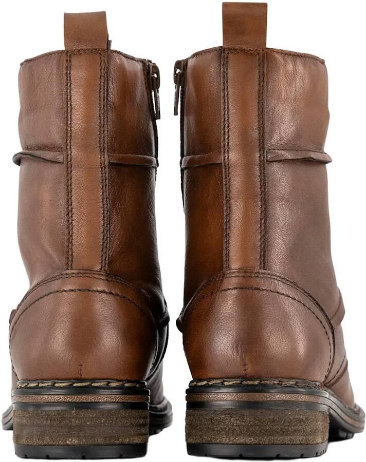 5th Avenue leren veterboots bruin