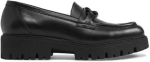 5th Avenue leren chunky loafers met ketting zwart
