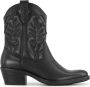 5th Avenue Zwarte leren cowboy laars - Thumbnail 1