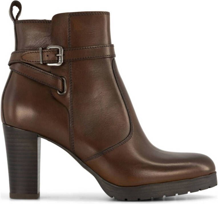 5th Avenue leren enkellaarzen bruin - Schoenen.nl