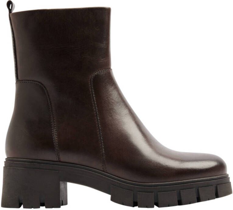 5th Avenue leren enkellaarzen bruin