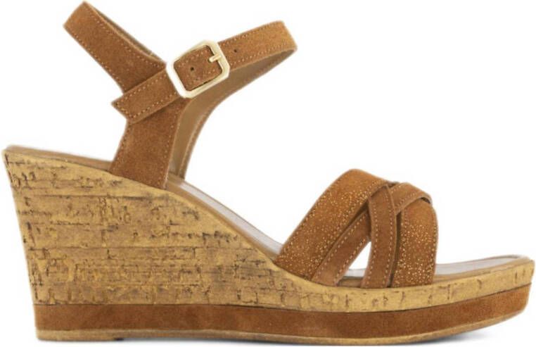 5th avenue Cognac sandalette sleehak