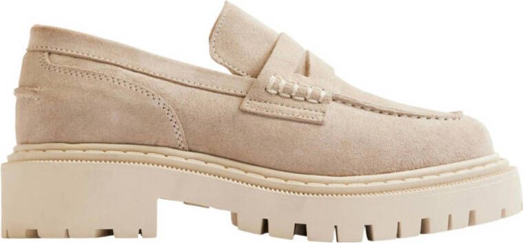 5th avenue Beige leren chunky loafer